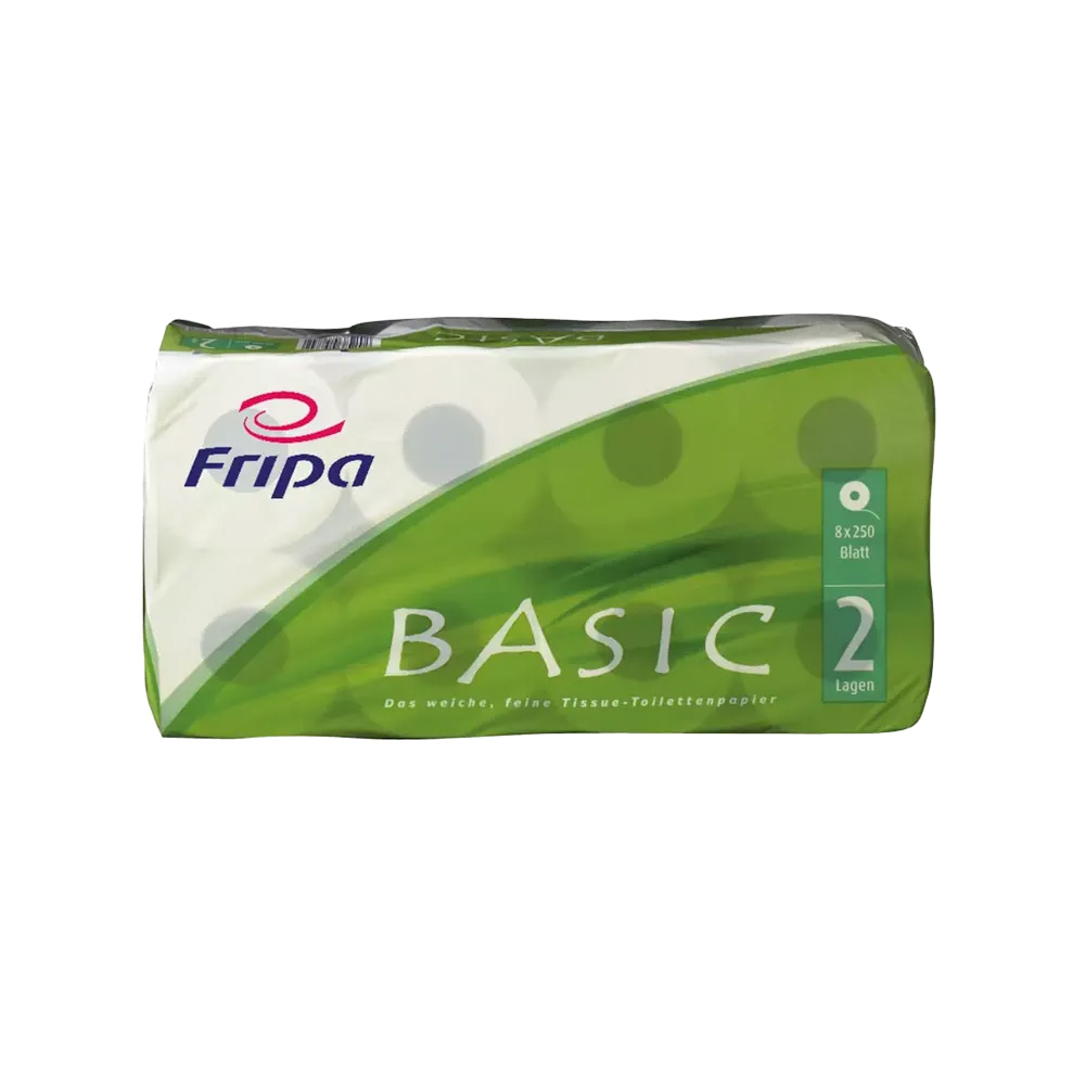 Toilettenpapier, 2-lagig, 64 Rollen, Basic