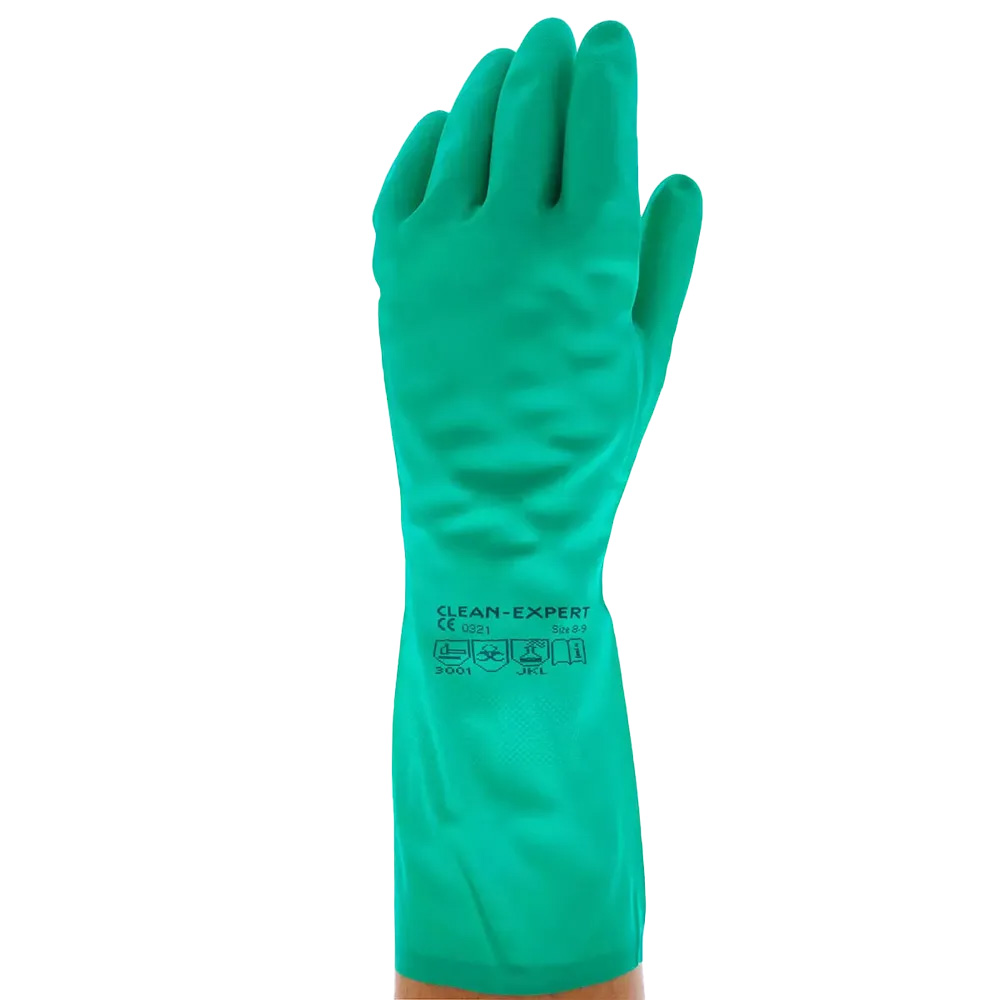 Industriehandschuh, Typ A, Größe 7, grün, Solidsafety Clean Protect