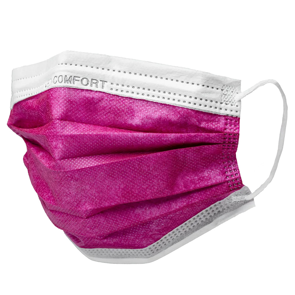 OP Maske, rot, bordeaux, Typ IIR, Med-Comfort | MHD 11/2024